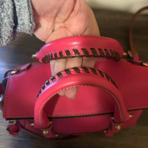 Dooney & Bourke Fuchsia Pink Florentine Satchel - Picture 7 of 16